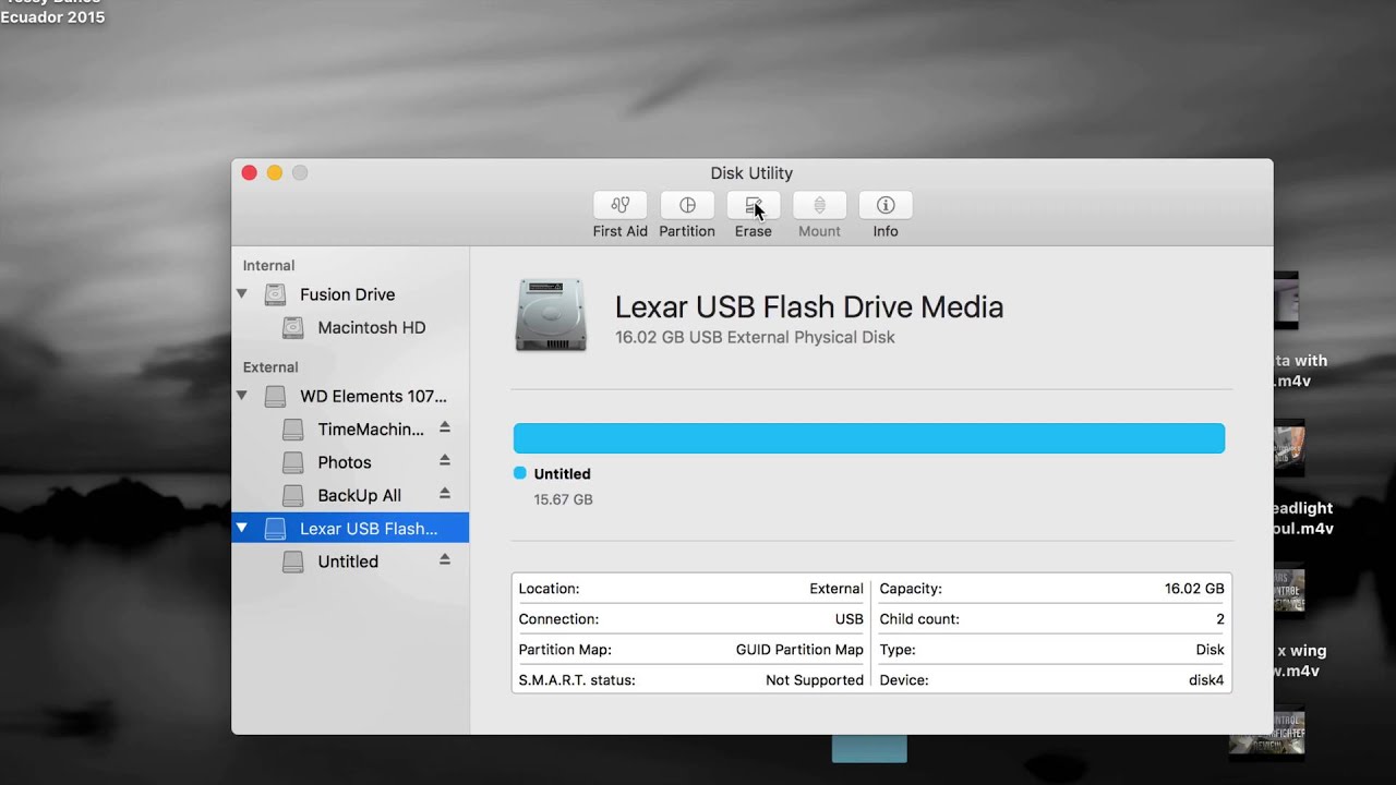 Format usb drive for mac os
